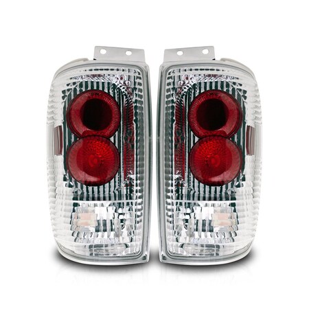 Winjet Ford Expedition 1997-02 Altezza Tail Lights - Chrome / Clear CTWJ-0018-CC